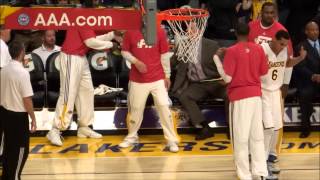 20150125 Lakers vs Rocekts - Pregame hand shake