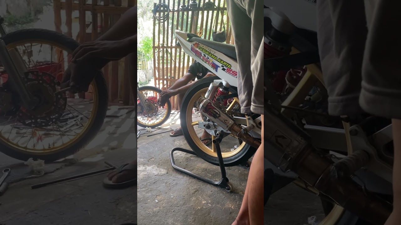 Gahar!! Jupiter 5TP dengan Knalpot Creampie tipe CP2 RX 