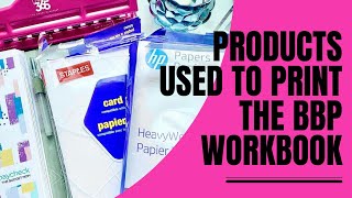 Products Used to Print the Budget by Paycheck Workbook |  The Budget Mom