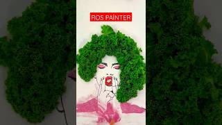 Hair Styling With The Help Of Vegetables نقاشی و طراحی موی سر با سبزیجات