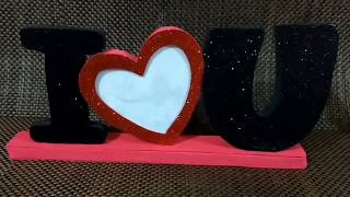 DIY: Portaretrato con fomi y cartón para San Valentín 