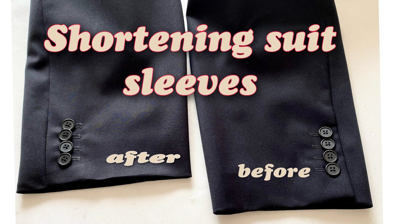 DIY How To Shorten Suit Jacket sleeves YouTube