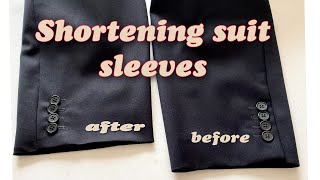 DIY…How to shorten suit jacket (sleeves)..