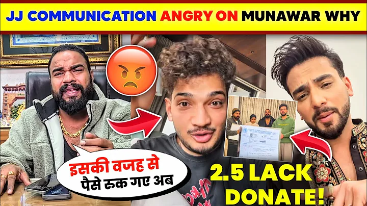 OMG!🤯 JJ Communication ANGRY ON Munawar Faruqui Scam Allegation😡| Elvish Yadav Total Donate 2.5 Lack