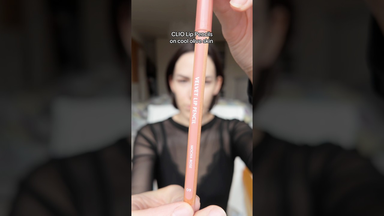 Clio lip liner Mocha Rose and Muted Mauve on cool toned olive skin 