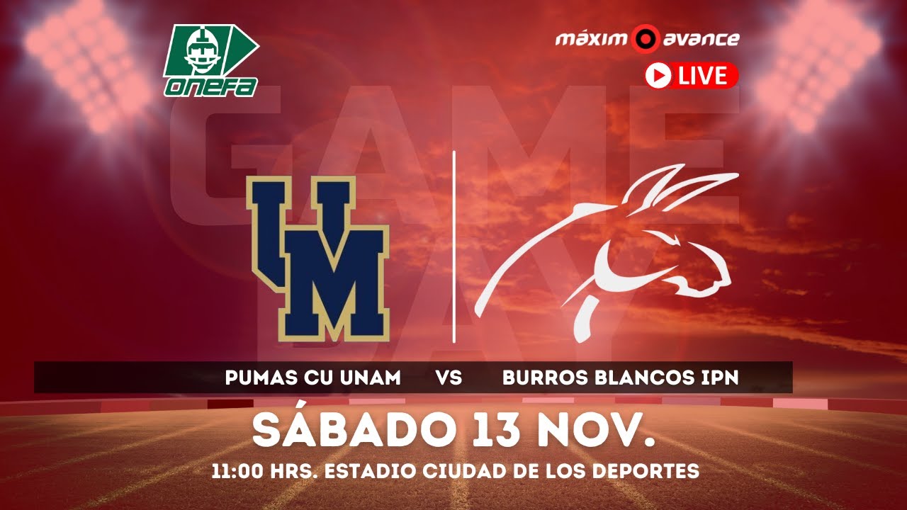 MÁXIMO AVANCE EN VIVO: Pumas CU UNAM vs Burros Blancos -