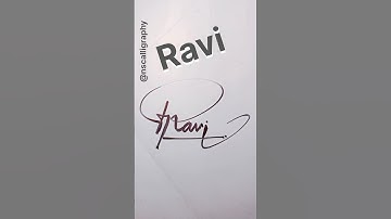 Ravi name signature style || stylish Signature design #signature #shorts #youtubeshorts