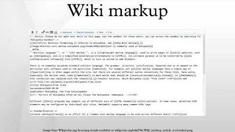Wiki markup