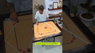 Langada Angle 1st Pocket Shot 👆 #shorts #carrom #carromboard #carromking #akscarrom
