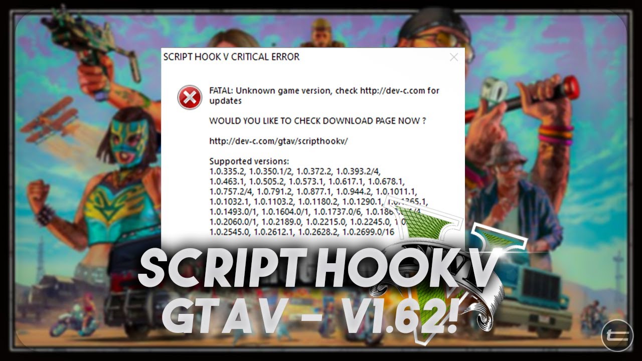 How to update script hook v gameconfig for gta 5 v1 64 1 0 2802 0
