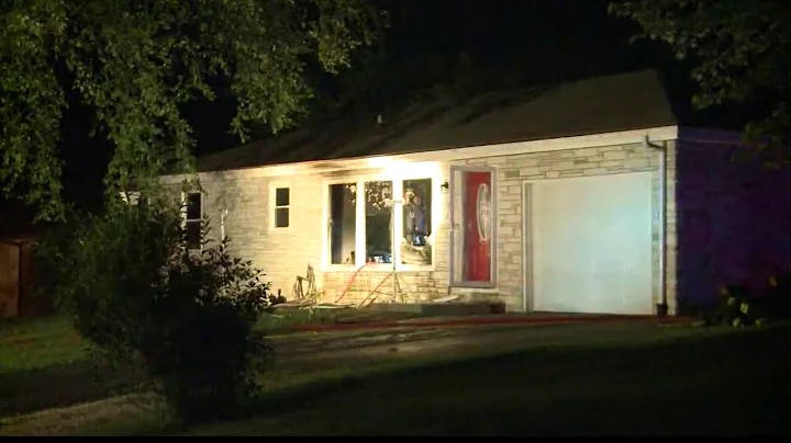 A firefighter was treated for smoke inhalation
