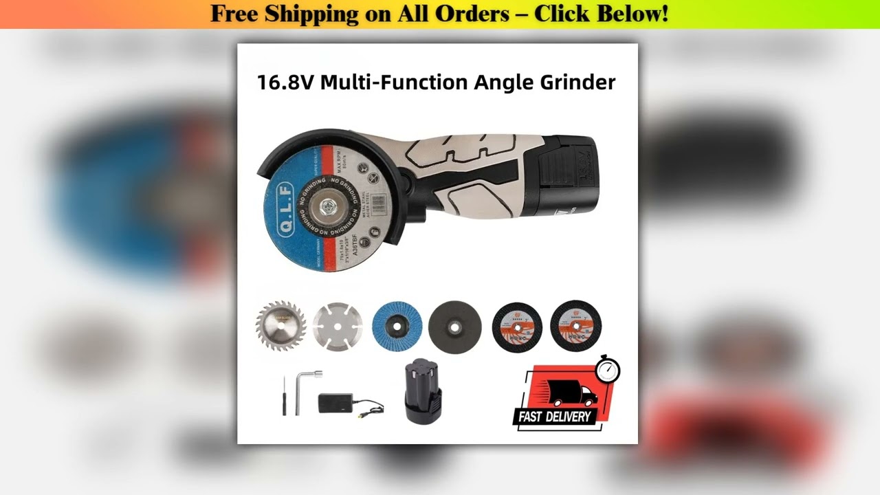 16.8V Angle Grinder Portable Lithium Cutting Tool Grinding Electric Polishing Machine Small