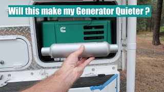 Quieting my Onan QG2500i Inverter generator with the 01552449 Resonator