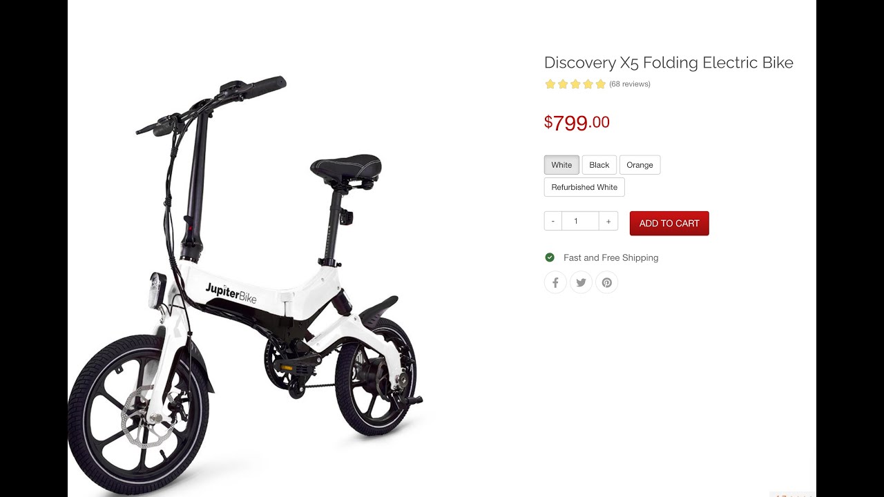 eBike review Folding Electric bike Jupiter discovery x5 from costco