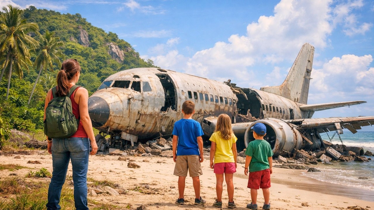 VIÚVA SE MUDA PARA AVIÃO CAÍDO EM ILHA ABANDONADA… O QUE ELA DESCOBRIU MUDOU TUDO