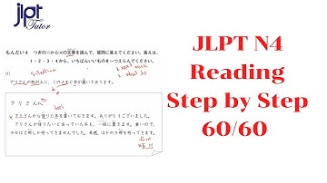 How to JLPT N4 Reading practice step by step