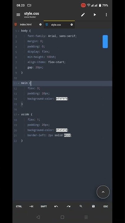 cara membuat aside html css - YouTube