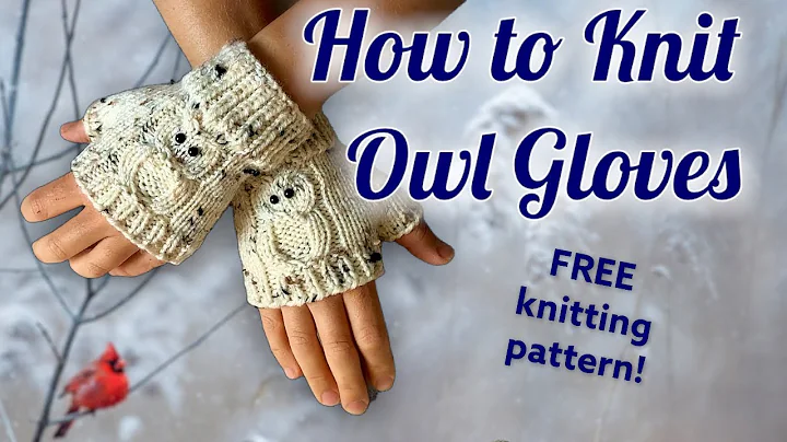 How to Knit Fingerless Owl Gloves or Mitts - FREE ...