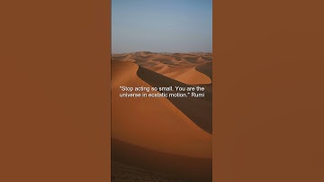 "Stop acting so small. You are the universe in ecstatic motion." Rumi  #motivation #sufipoetry