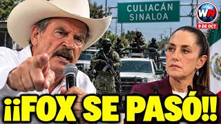 🚨 ¡FOX LE DICE “BRUJA” A SHEINBAUM! Va a Sinaloa a hablar de paz, el presidente que ayudó al Chapo