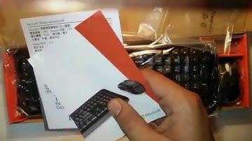 Microsoft 800 Wireless Keyboard and Mouse Unboxing