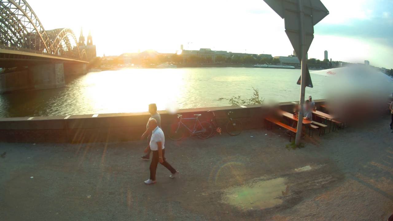 Sunset at Rheinboulevard Cologne - captured with the Actionpro X8 -full- (4K)