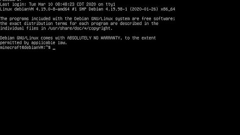 Debian 10 Buster server install in 2020