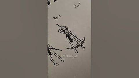 How to draw body poses with a scythe ✨️ #drawing #tutorial #howtodraw #art #shorts