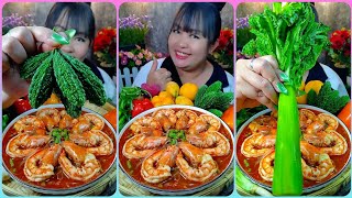 ยำขนมจีนกุ้งสะดุ้ง เมนูยำที่อร่อยสุดๆ @ตั้งใจกิน 