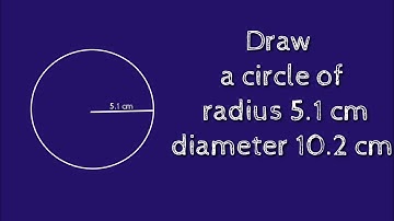 How to draw a circle of radius 5.1 cm using compass. shsirclasses.