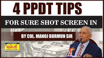 PPDT 4  GOLDEN RULES || SURE SHOT SCREEN IN TIPS || BY COL. BURMUN SIR