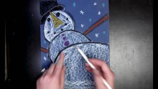 Worms eye Snow Man