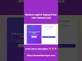 Modern Login & Signup Form with Tailwind CSS #viral #shots #short #codingtutorial #css #programming