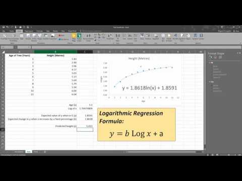 How To... Perform Logarithmic Regression in Excel