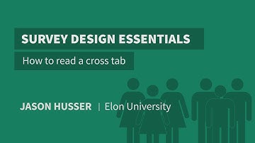 How to read a cross tab