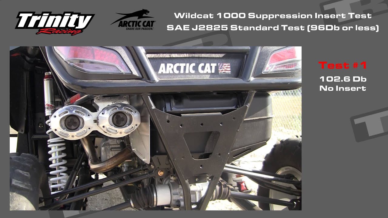 Trinity Racing Wildcat 1000 Suppression Insert Db Test (SAE Standard J2825)
