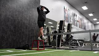 90 Degree Turn Split Stance Stiff Depth Drop w/ Low Intent Hop