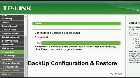 TP-Link Configuration Backup & Restore