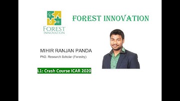 L1: Forestry Crash Course ICAR 2020//ICAR JRF/SRF/NET
