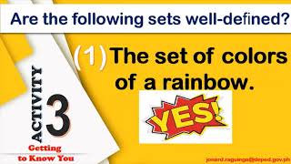 WELL DEFINED SETS