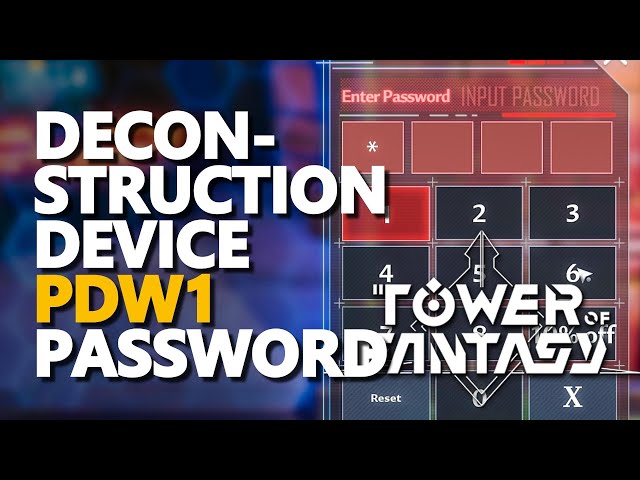 Deconstruction Device PDW1 Password Tower of Fantasy class=