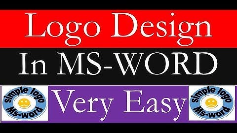 How to make Simple Logo in MS-Word Tutorial by Mostafa!