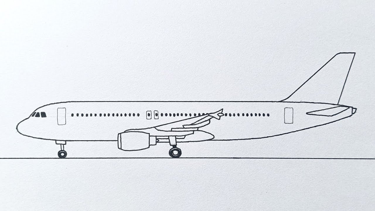 How to Draw an Airbus A320-200 - YouTube