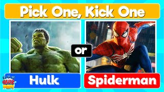 Can You Pick One 🤔 and Kick One 🤯 🦸 Marvel Superheroes Brain Break! 👉 @QuizPopFun