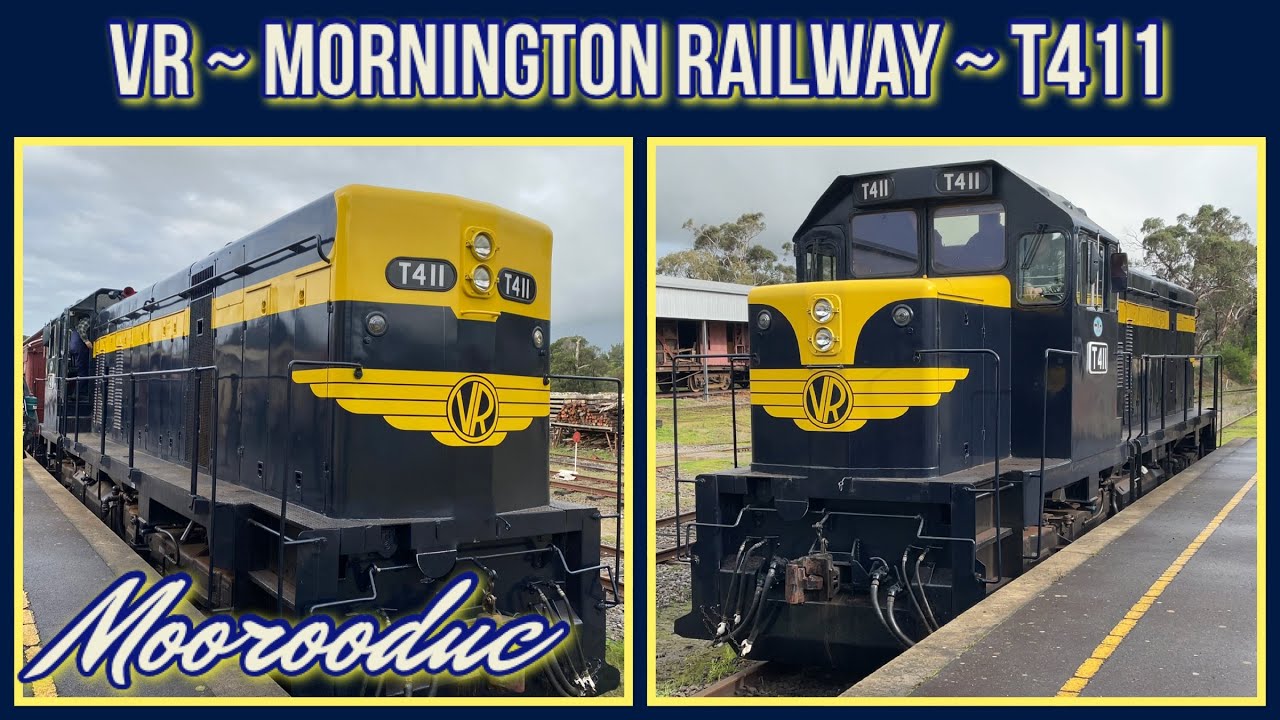 Mornington Railway | VR Livery T411 Diesel | Moorooduc Station arrival ...