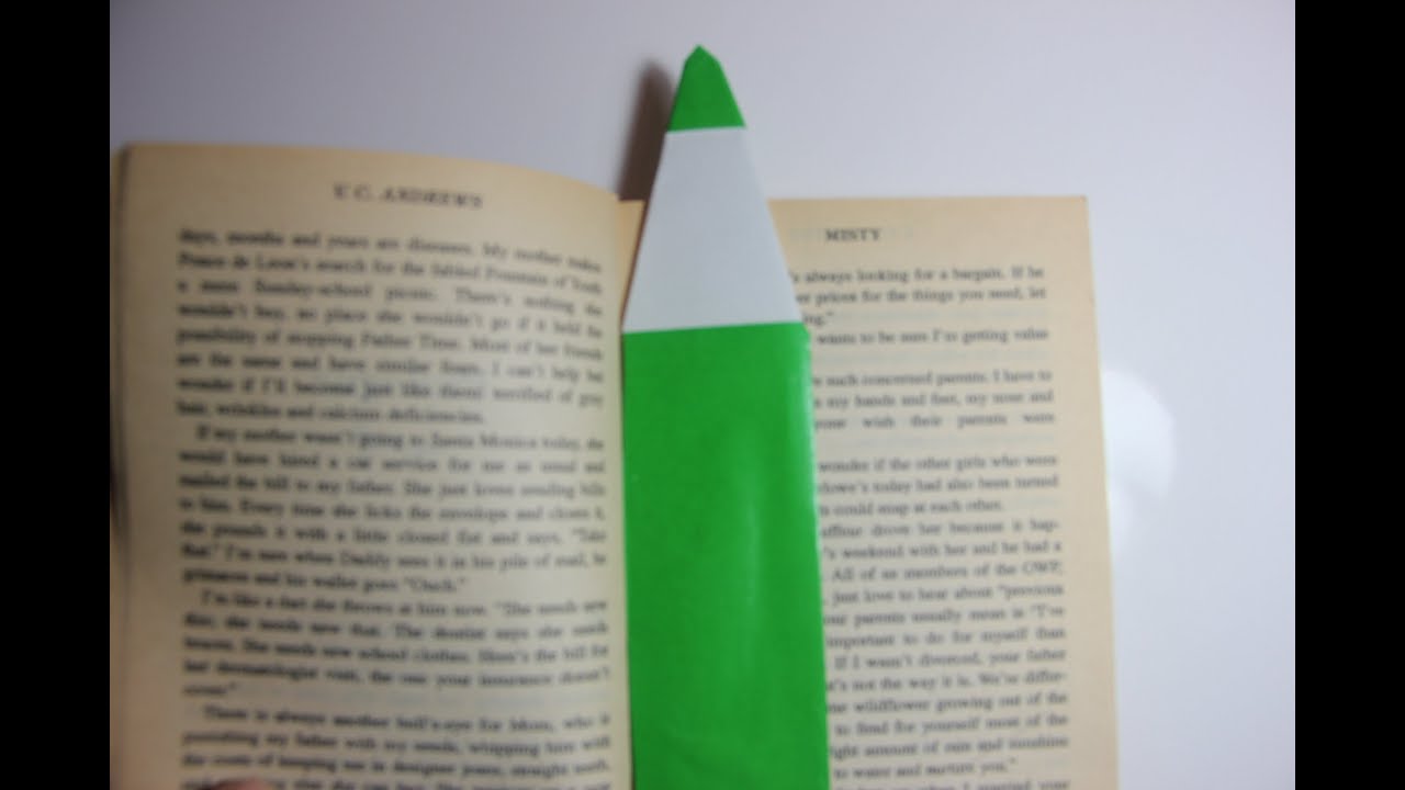 DIY Easy Origami Pencil Bookmark YouTube