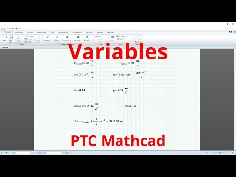 Vídeo: Com Es Defineix Una Variable A Mathcad