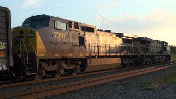 Bound Brook Quick Clip: CSX Q301 Idling With A Gevo, Ex LMS, and Ex Conrail At Bound Brook