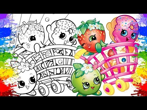 Pintura Jogos de Pintar Shopkins Desenhos animados Video infantil Jogos  meninas crianças Kids Show 