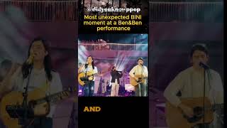 Most unexpected BINI moment at a Ben&amp;Ben performance #bini #biniph #ben&amp;ben